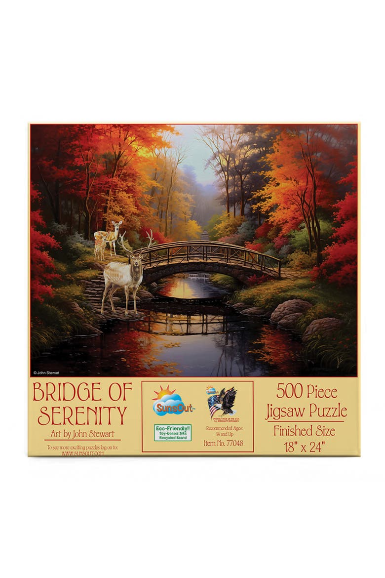 Bridge of Serenity 500 piece Jigsaw Puzzle for Adults, Alternate, color, Multicolor