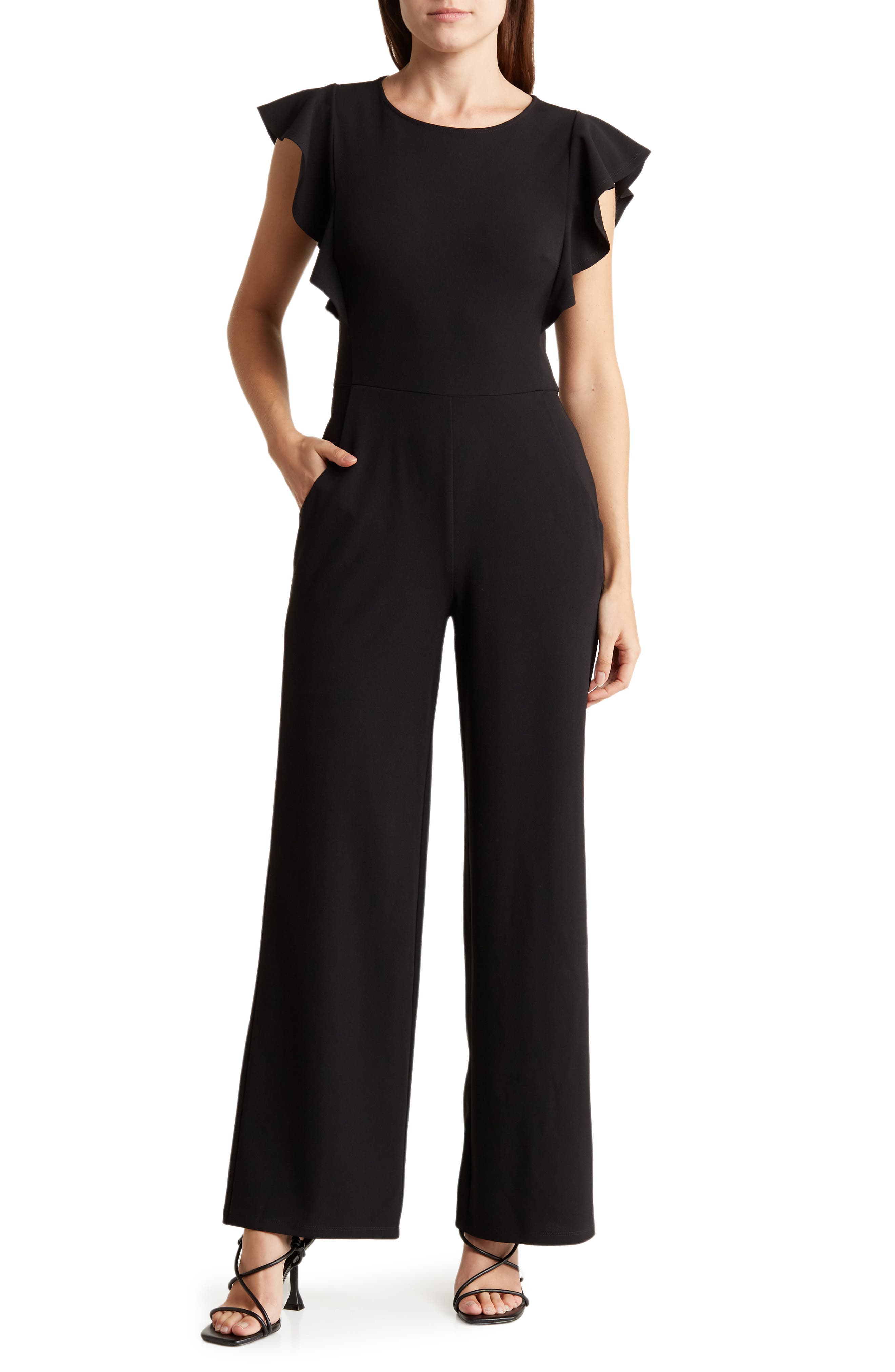 Ruffle Scuba Jumpsuit