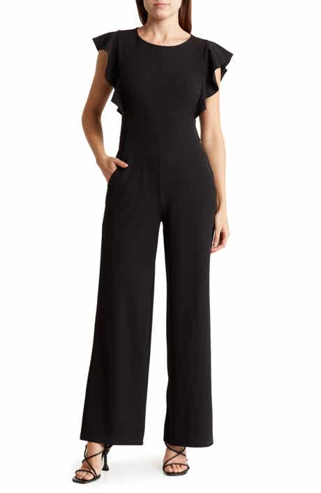 Ruffle Scuba Jumpsuit