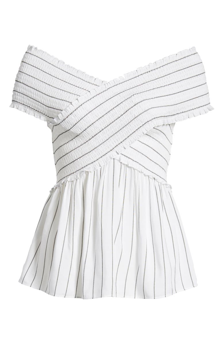 Soprano Stripe Off the Shoulder Top, Alternate, color,