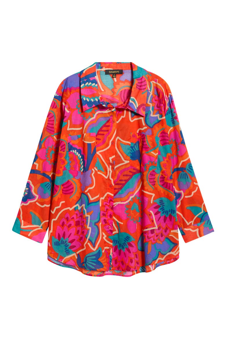 Kahlia Tropics Top, Alternate, color, RED-MULTI