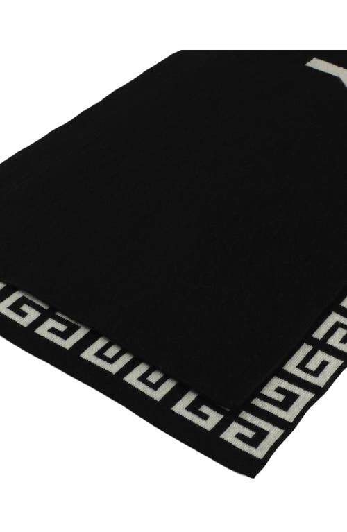 Givenchy Double Face 4g Wool & Cashmere Scarf In Black White