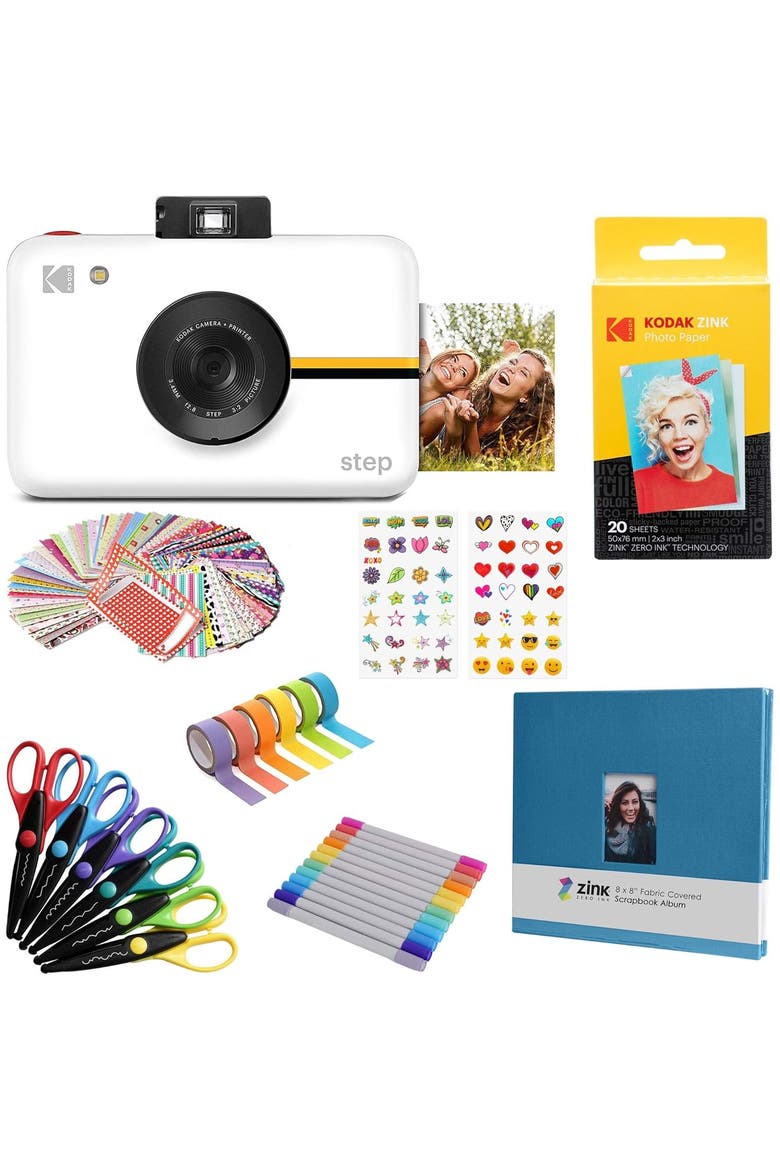 Step Instant Camera Bundle with Zink & Album, Main, color, White