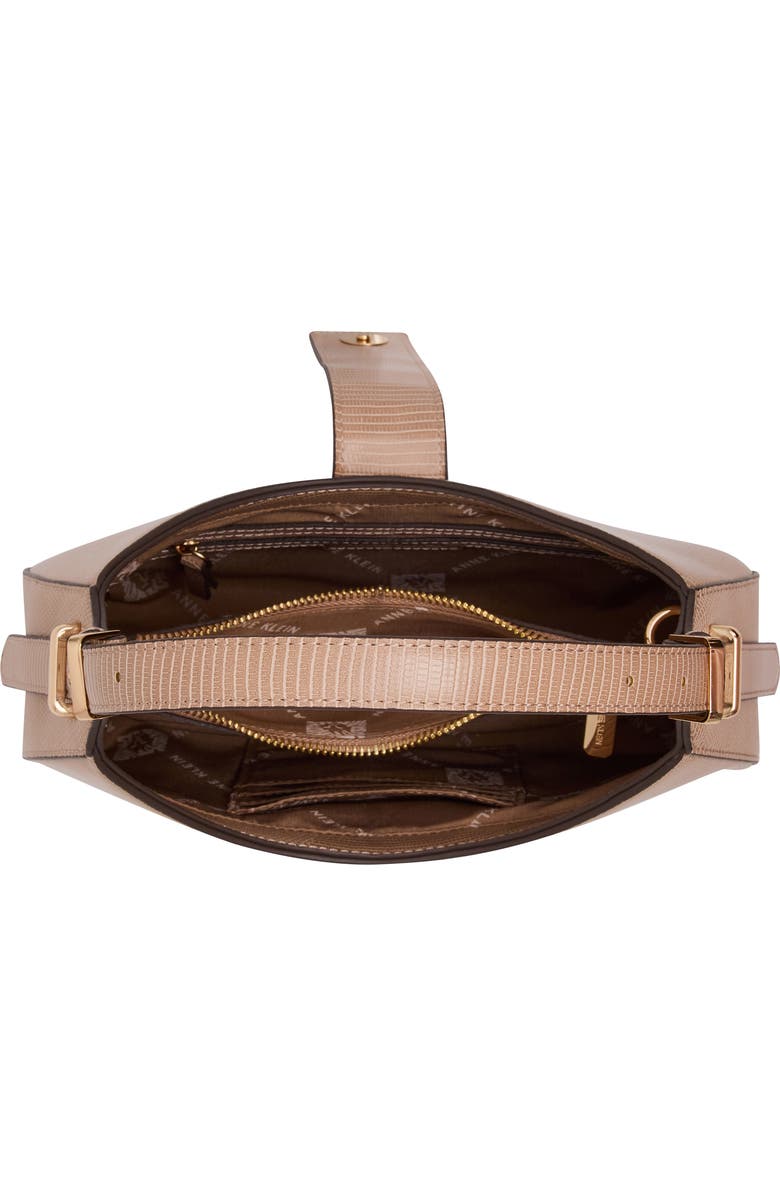 Anne Klein Curved Shoulder Bag, Alternate, color, Mocha