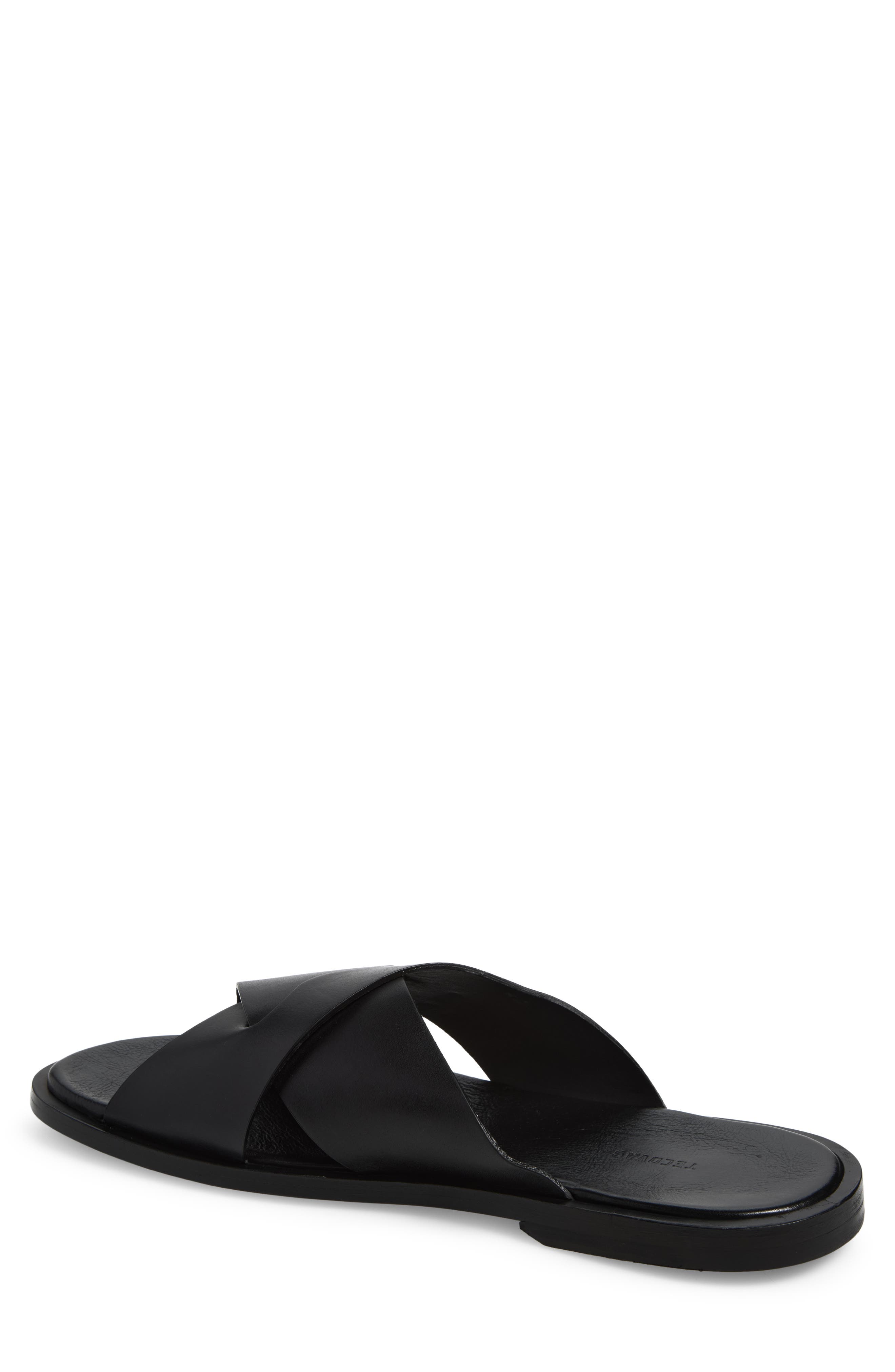 Tecovas Lexington Leather Slide Sandal, Alternate, color, Midnight