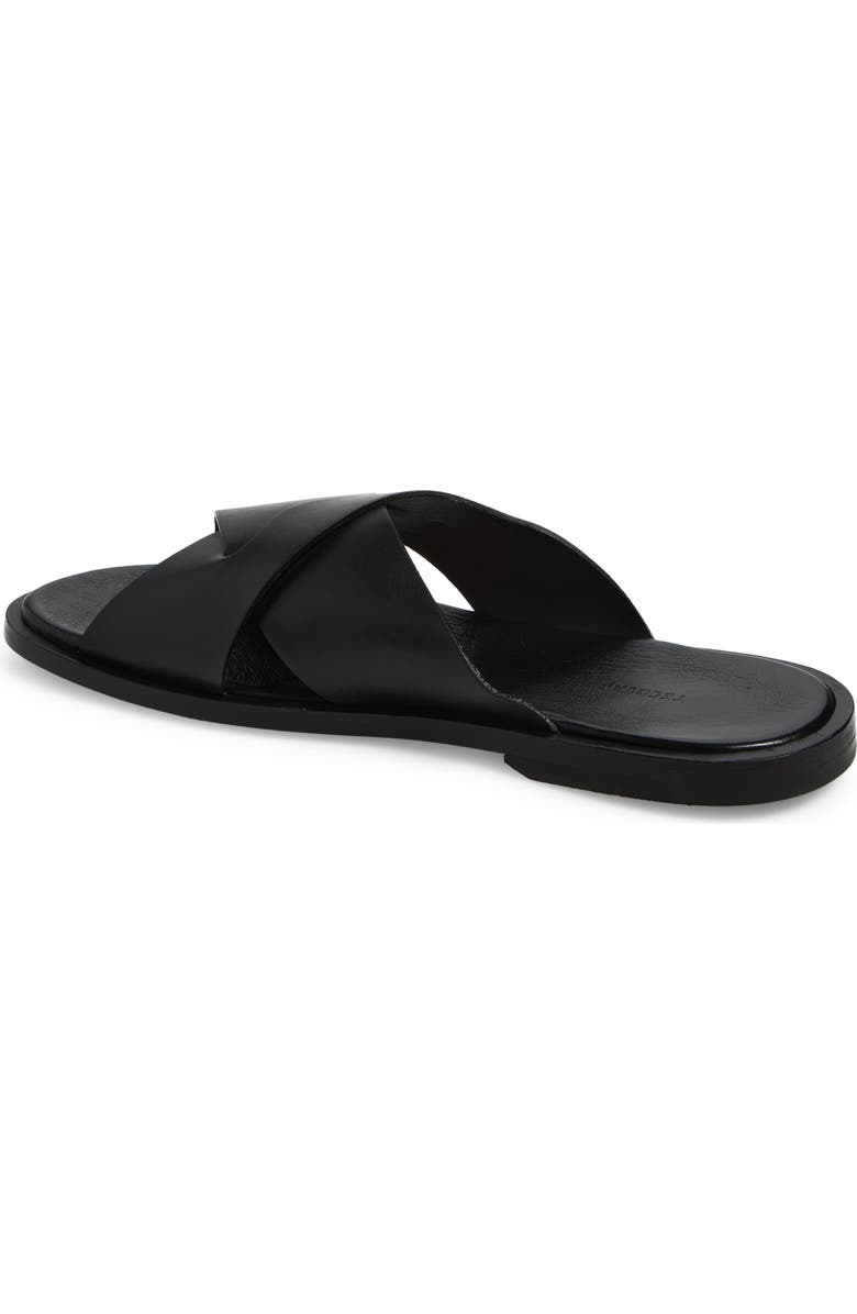 Tecovas Lexington Leather Slide Sandal, Alternate, color, Midnight