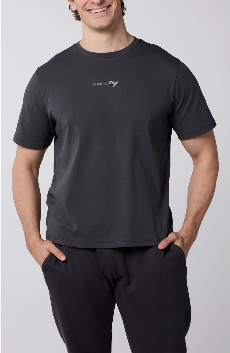 Centerline Athletics Centerline Active Lifestyle You Know You Play Tee, Main, color, Black Onyx