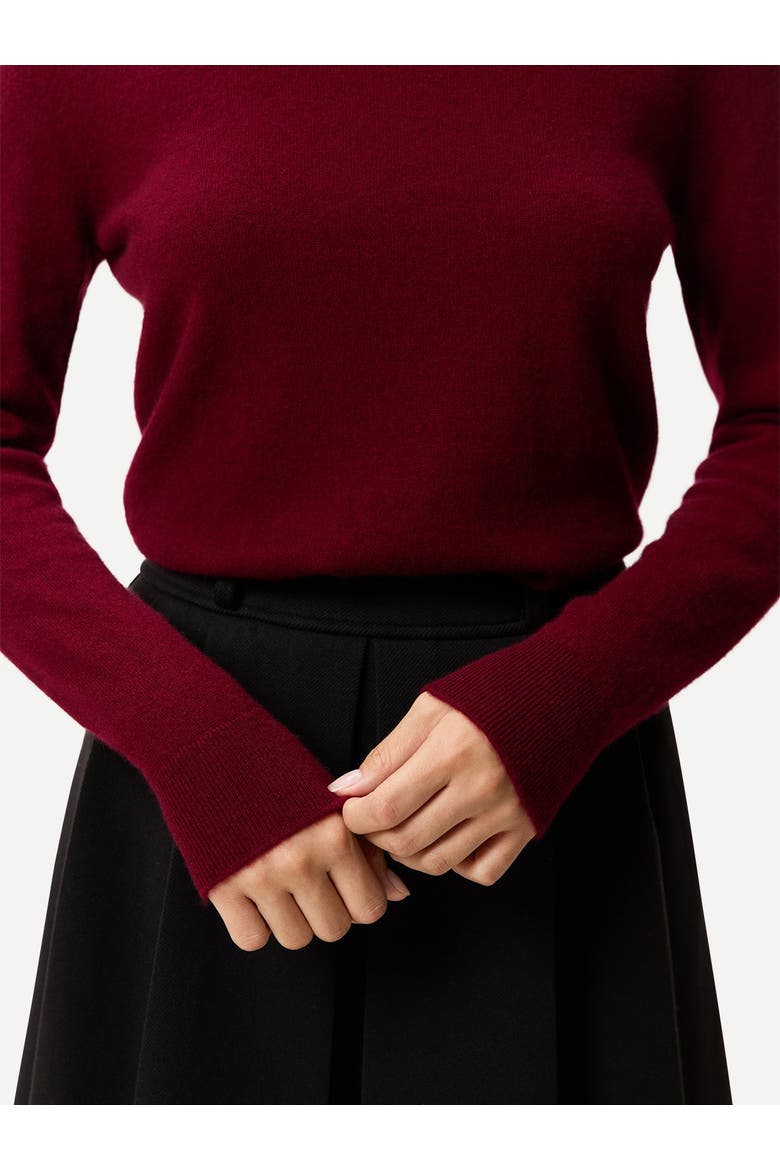 Timeless Cashmere Turtleneck Sweater, Alternate, color, bordeaux