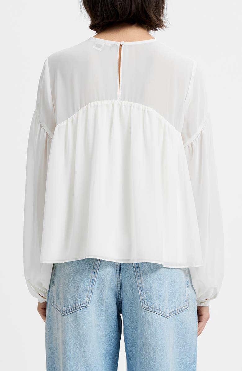 French Connection Marina Chiffon Top, Alternate, color, Porcelain Cream