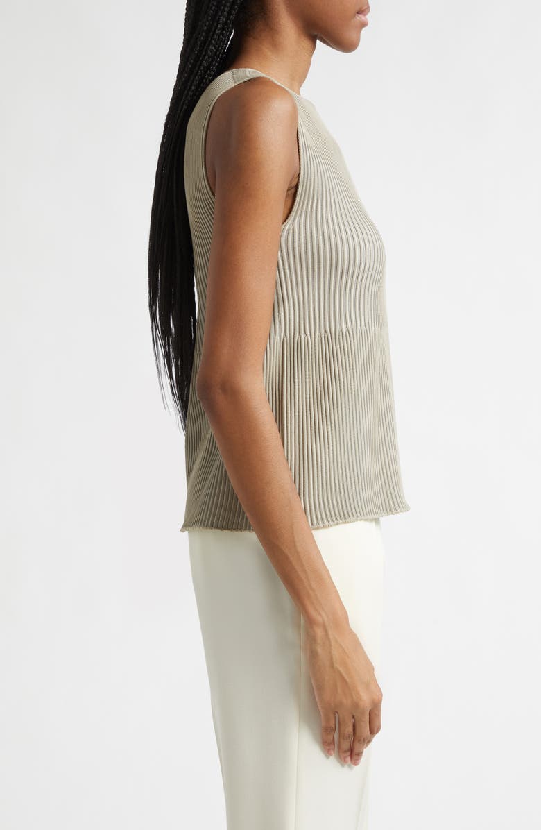 Emporio Armani Reverse Knit Sweater Tank, Alternate, color, Tan