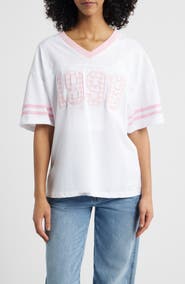 GOLDEN HOUR 1998 Appliqué Cotton Graphic T-Shirt