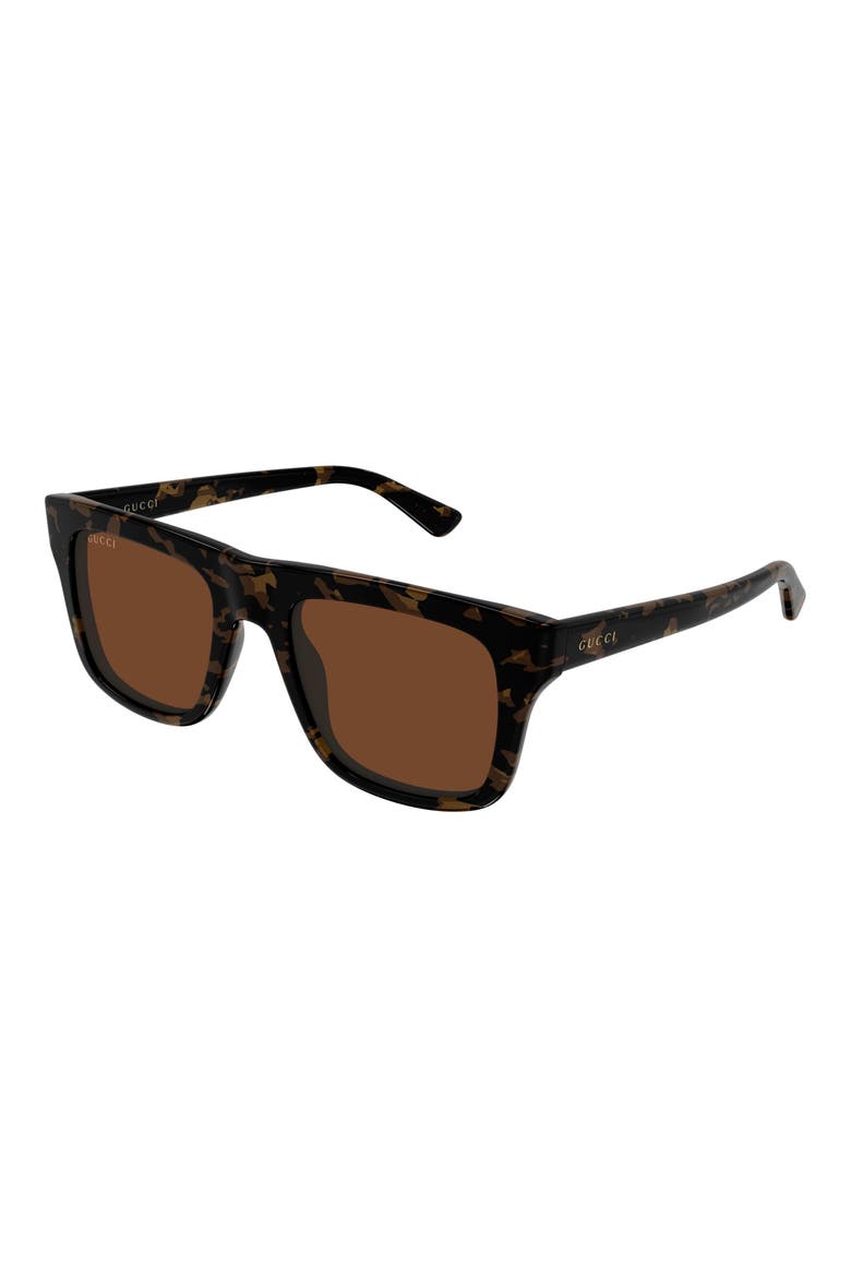 GG2242S 51mm Polarized Gradient Square Sunglasses, Alternate, color, HAVANA GOLD