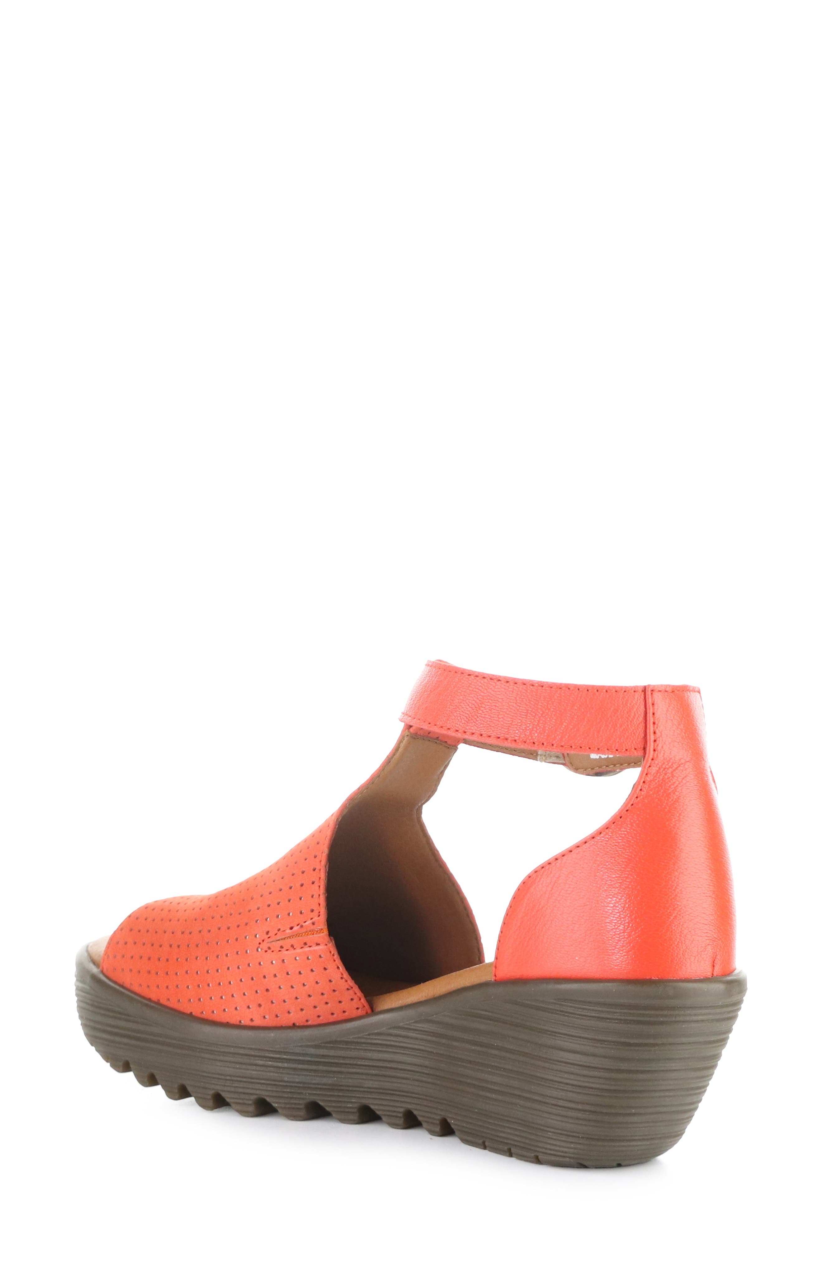 Lemo Ankle Strap Platform Wedge Sandal, Alternate, color, DEVIL RED