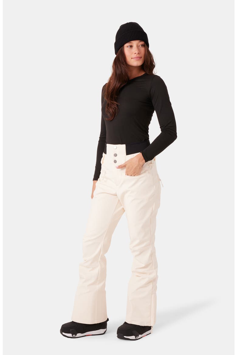 Rising High Waterproof Shell Snow Pants, Alternate, color, WHITE ASPA