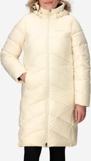 Marmot Montreaux 700 Fill Power Down Hooded Coat with Faux Fur Trim