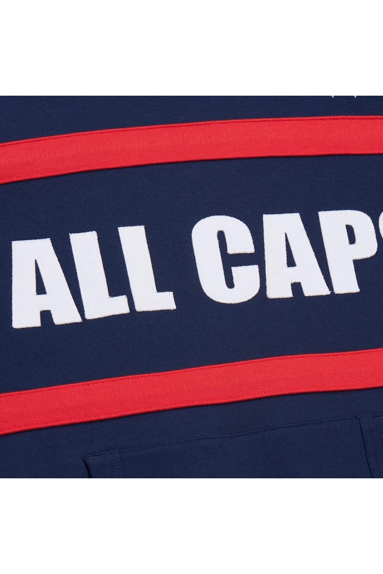 Men's Mitchell & Ness Navy Washington Capitals Head Coach Slogan Pullover Hoodie, Alternate, color, Navy