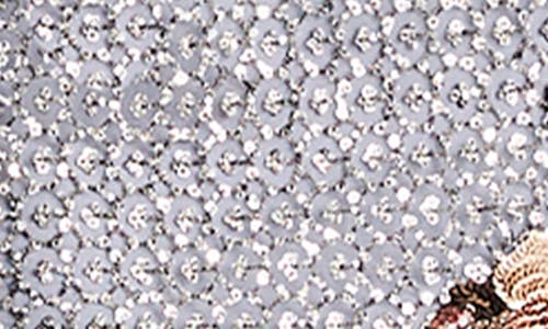 Helsi Silvia Floral Sequin Strapless Cocktail Dress In Blue