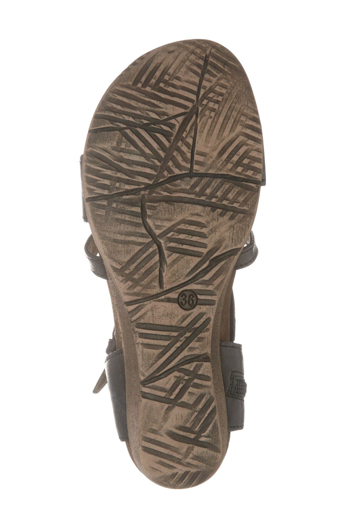 Shay Strappy Wedge Sandal, Alternate, color, BLACK