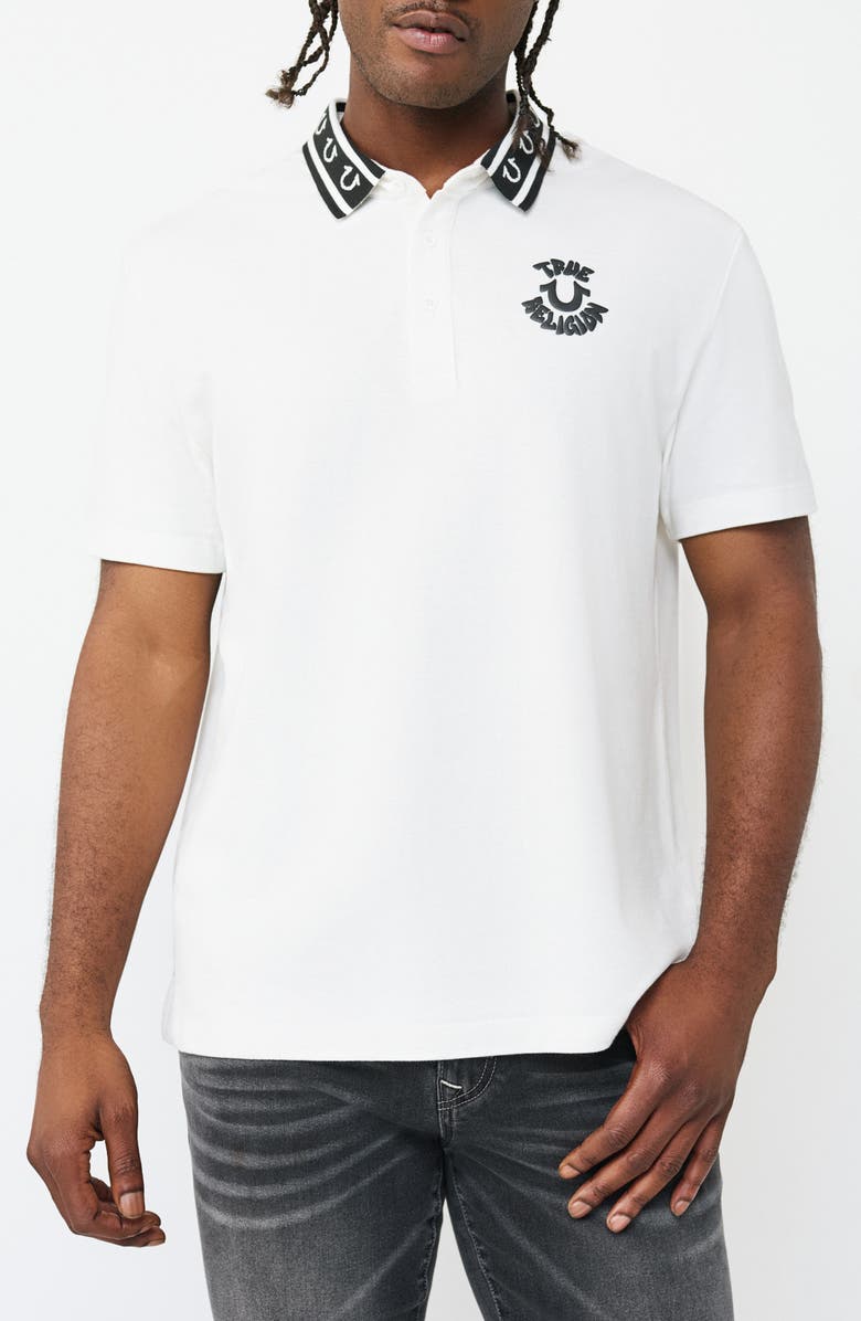 True Religion Piqué Knit Polo, Main, color, 