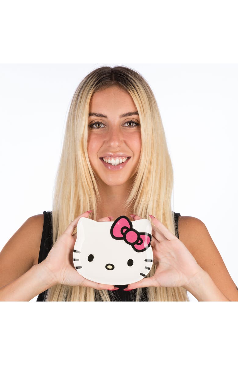 Hello Kitty Ceramic Trinket Tray and Ring Dish, Alternate, color, White