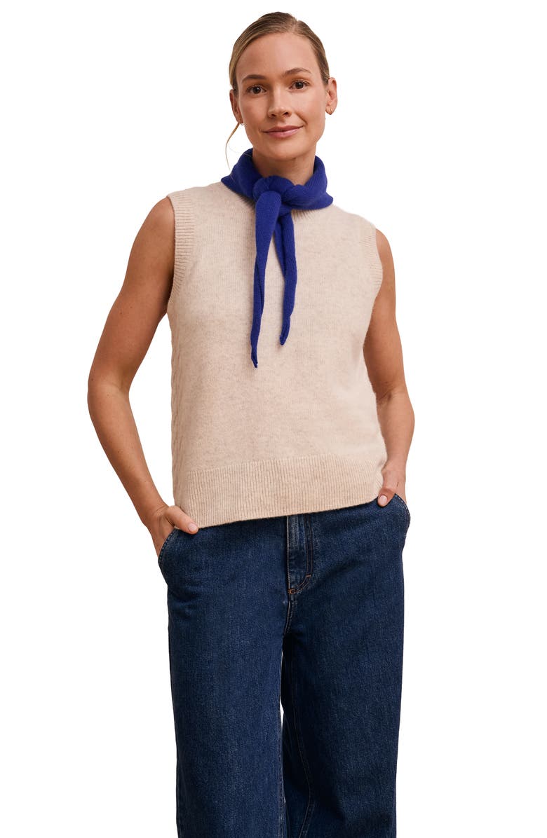 Celtic & Co. Cable Detail Tank, Alternate, color, Oatmeal