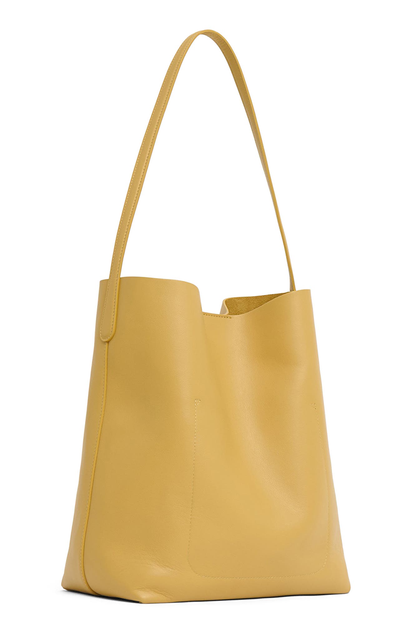 Mansur Gavriel Everyday Cabas Leather Tote, Alternate, color, Paglia
