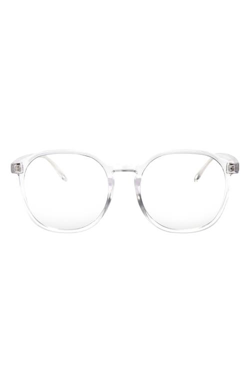 Fifth & Ninth 55mm Ruby Round Blue Light Blocking Glasses in Clear/Clear  product