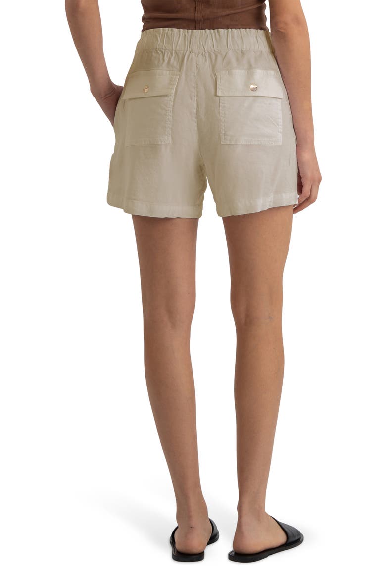 Katana Drawstring Linen Blend Shorts, Alternate, color, SAND