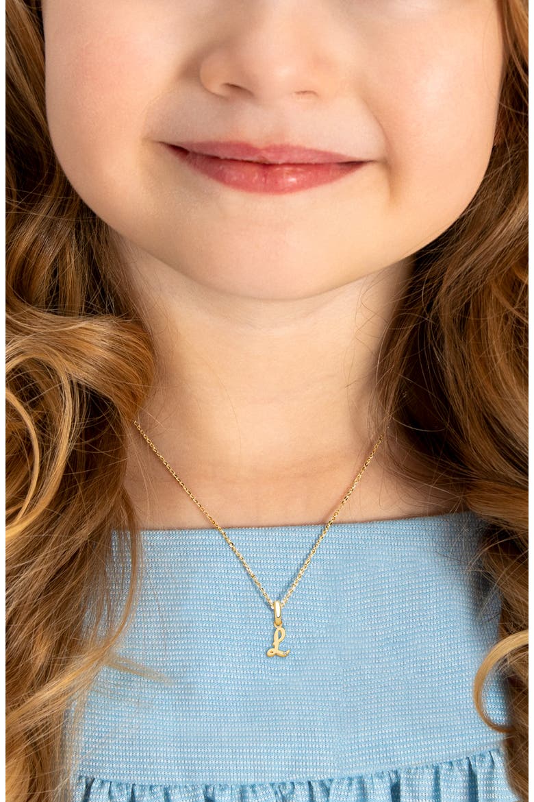 14K Gold Diamond Initial 12-14" Necklace, Alternate, color, 14K Gold - L