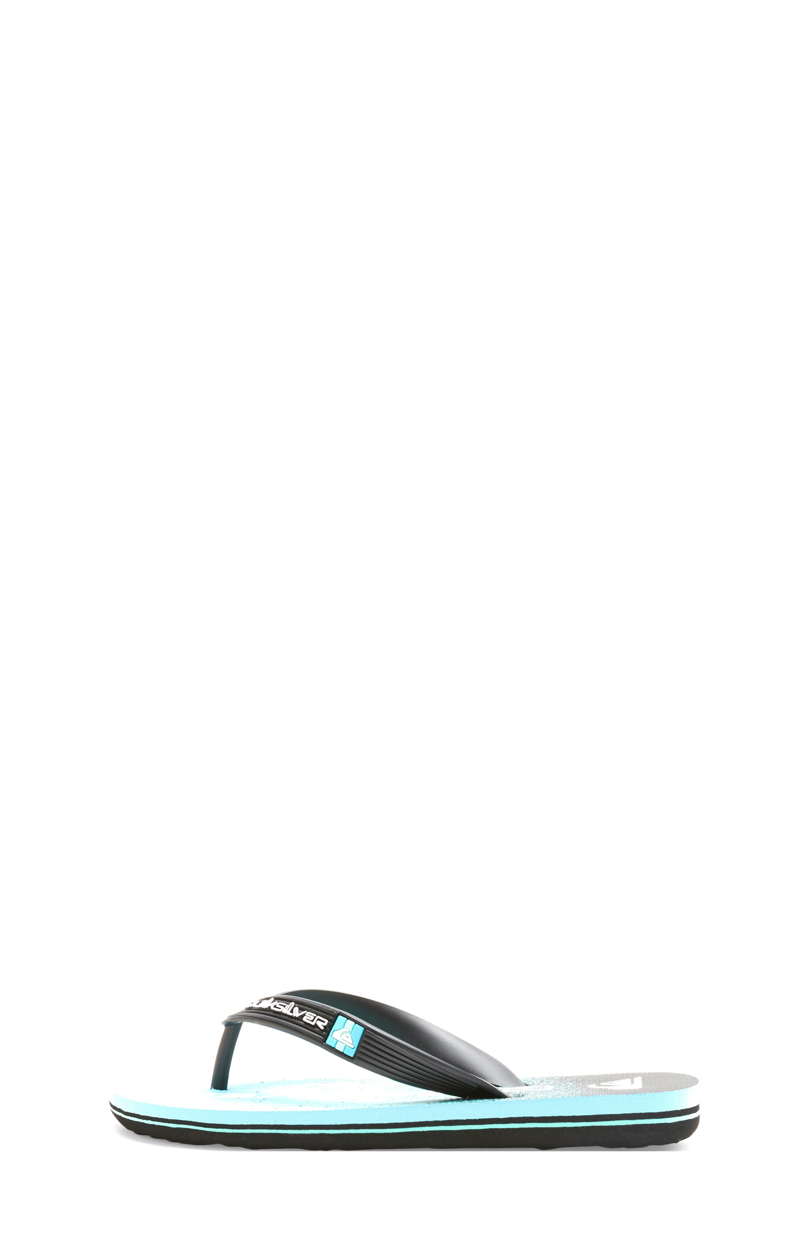 Molokai Art II Flip Flop, Alternate, color, BLACK/ LIGHT BLUE