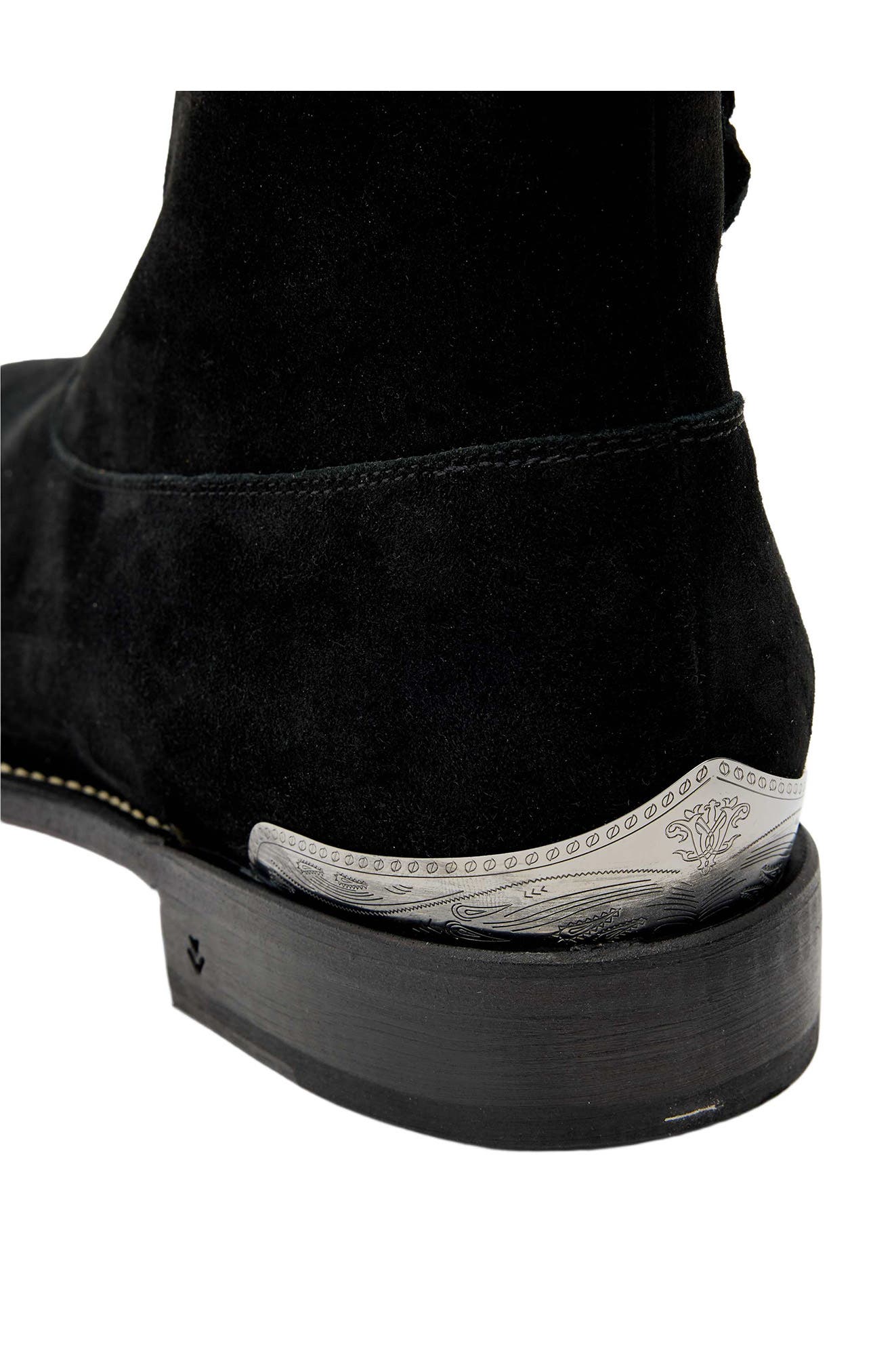 John Varvatos Regent Western Boot, Alternate, color, Mineral Black