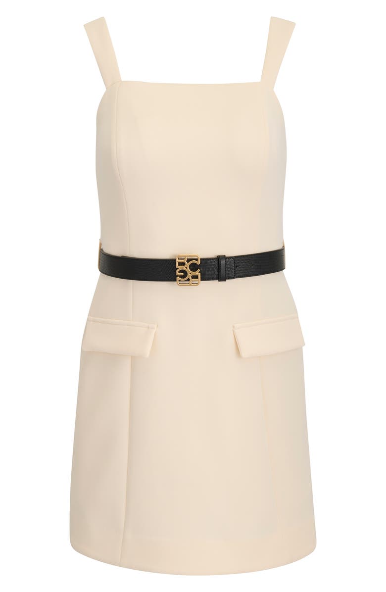 BCBG Belted Sheath Minidress, Alternate, color, Ecru