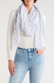 Vince Stripe Cotton Scarf