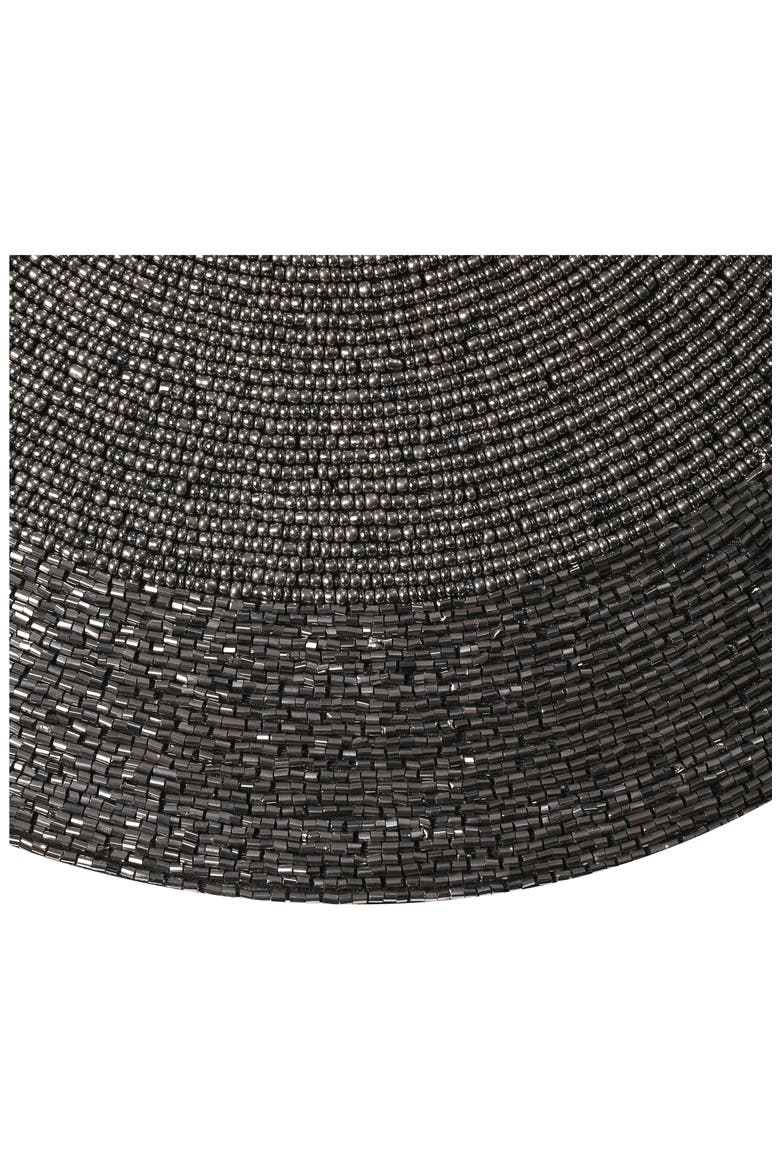 Jewel Beaded Placemat, Alternate, color, GUNMETAL
