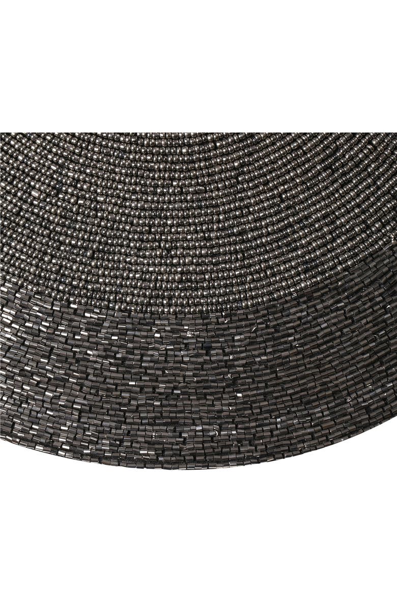 Tiramisu Jewel Beaded Placemat, Alternate, color, Gunmetal