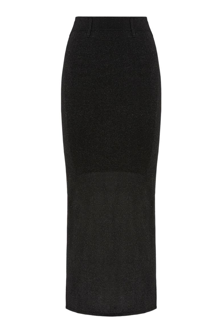 Long Skirt With Slit, Alternate, color, Black