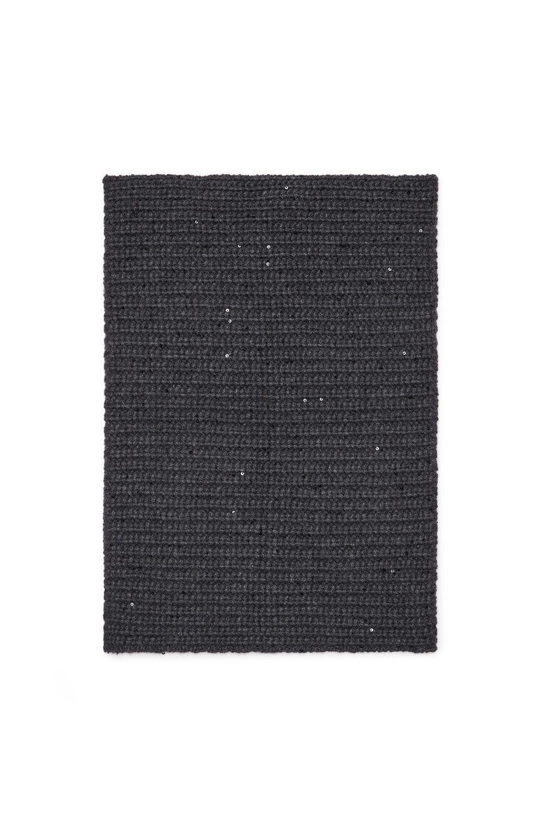 Brunello Cucinelli Dazzling neck warmer, Main, color, Dark Grey