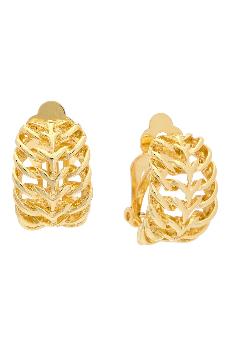 Cutout Hoop Earrings, Main, color, YELLOW
