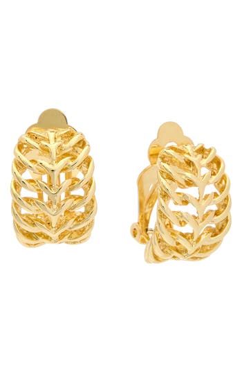 Juvell Cutout Hoop Earrings In Yellow