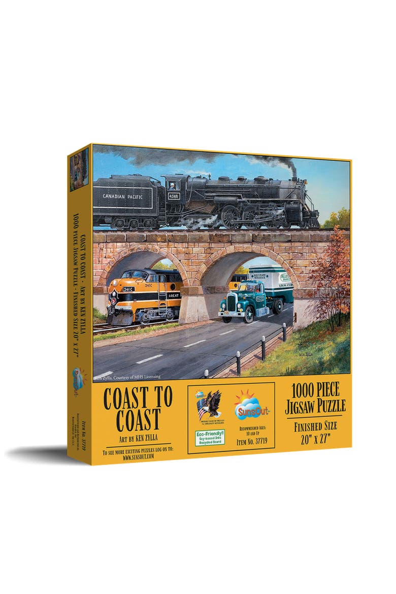 Coast to Coast 1000 piece Jigsaw Puzzle for Adults, Main, color, Multicolor