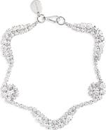 Simone Rocha Scalloped Crystal Sepal Necklace