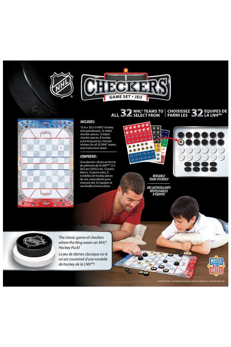 NHL - League Checkers Board Game, Alternate, color, Multicolor