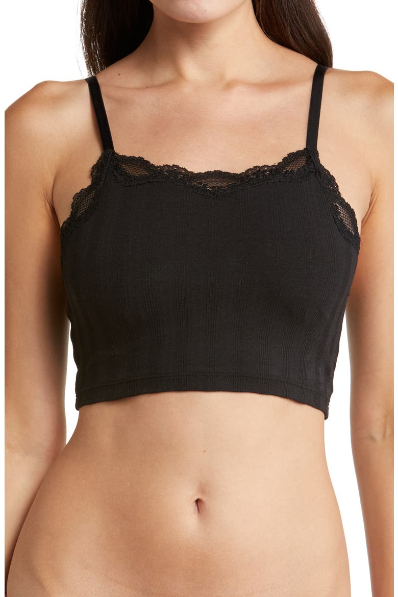 Lorelai Longline Bralette, Main, color, BLACK