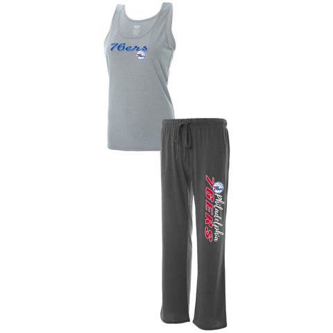 Women's Concepts Sport Heathered Gray/Heathered Charcoal Philadelphia 76ers Plus Size Tank Top & Pants Sleep Set