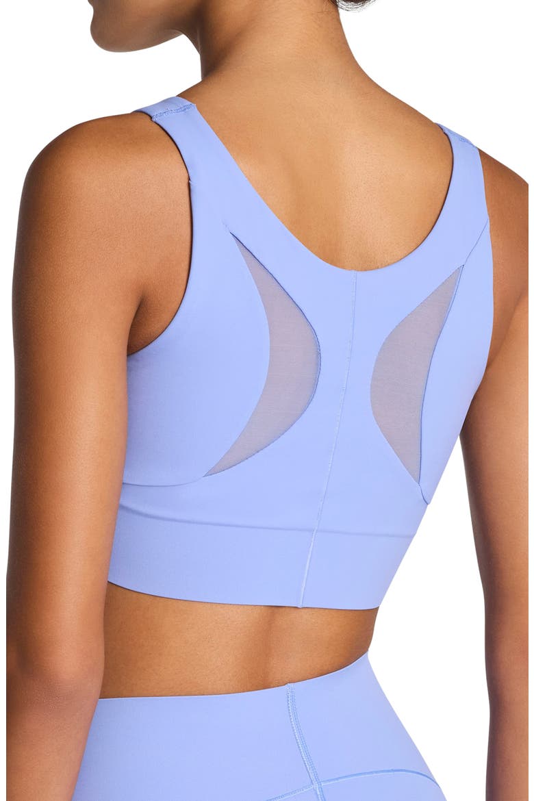 Meshery Longline Sports Bra, Alternate, color, HYACINTH