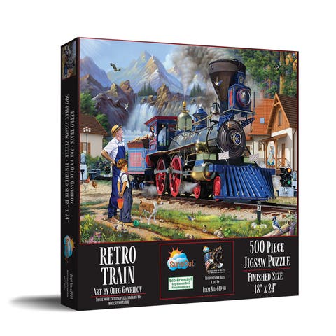 Retro Train 500 piece Jigsaw Puzzle for Adults