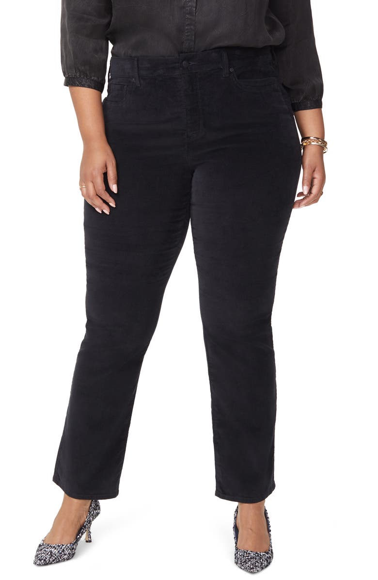 NYDJ Marilyn Straight Leg Stretch Velvet Pants, Main, color,