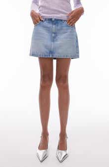 Topshop Denim Miniskirt
