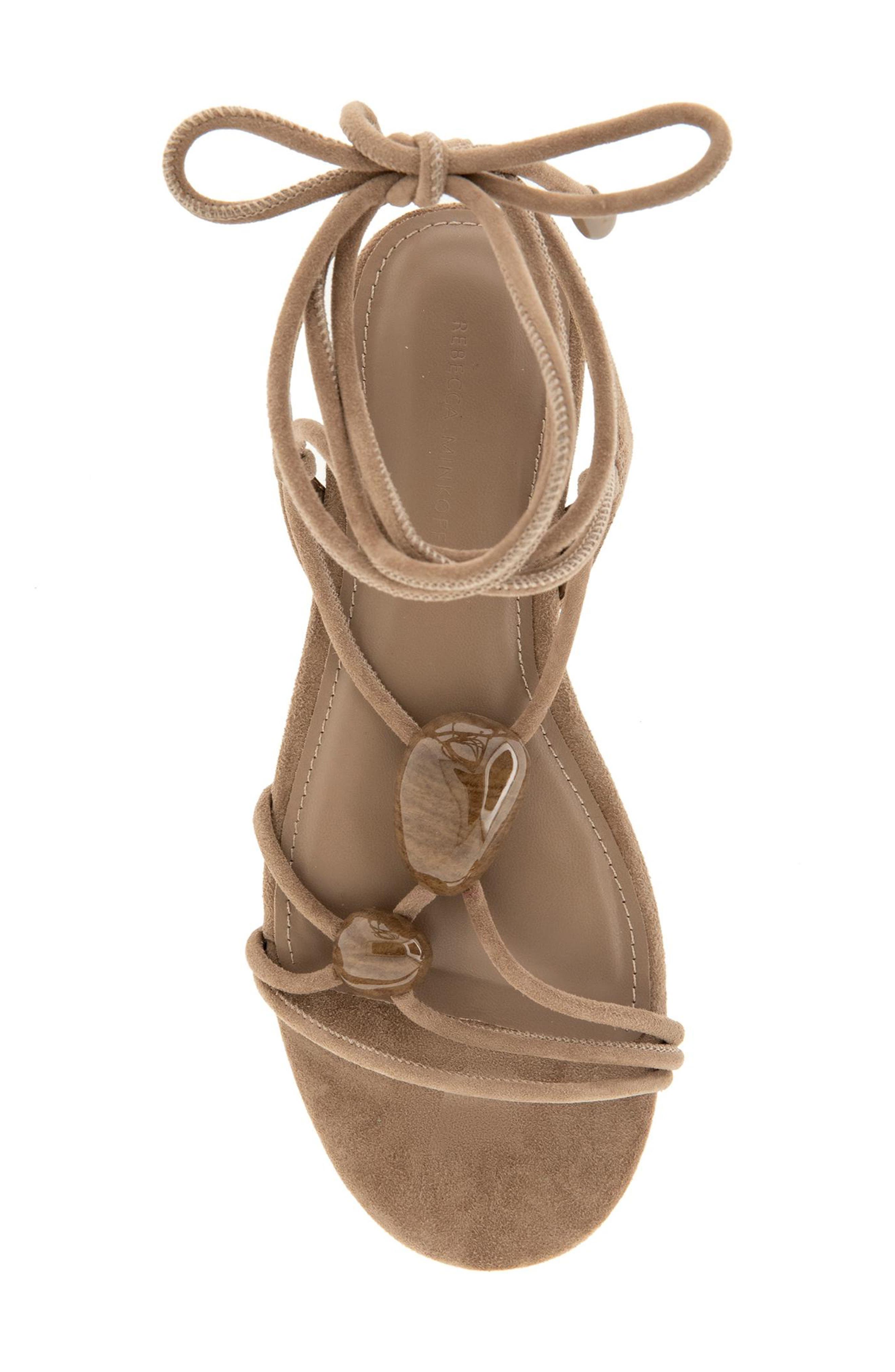 Rebecca Minkoff Anaya Ankle Tie Sandal, Alternate, color, Porcini