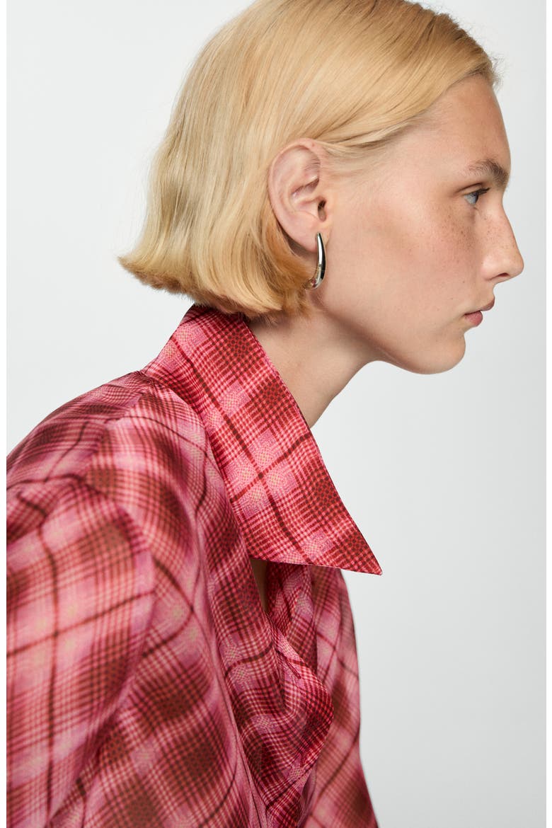 Plaid Button-Up Shirt, Alternate, color, MAROON